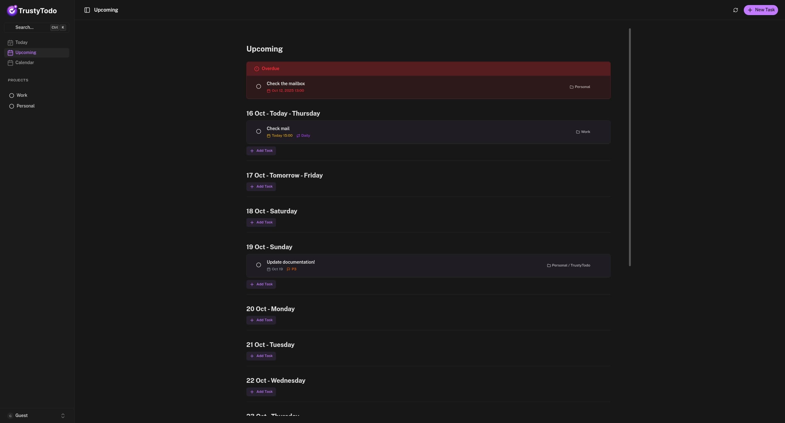 TrustyTodo impression